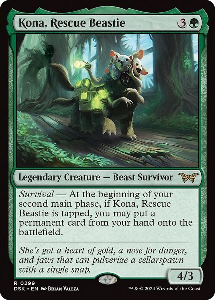 Image for Kona, Rescue Beastie (0299) (Duskmourn: House of Horror) (299) - Magic: The Gathering