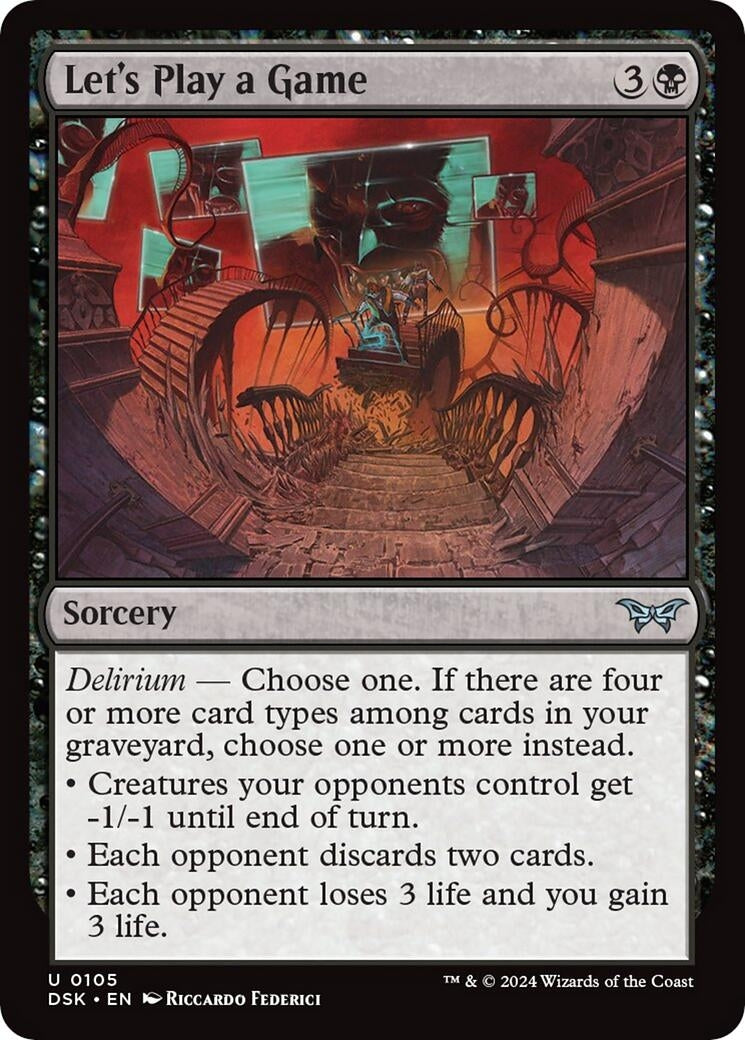 Image for Let's Play a Game (Duskmourn: House of Horror) (105) - Magic: The Gathering