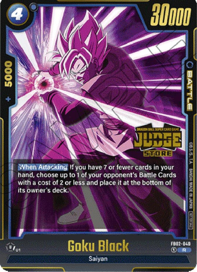 Image for Goku Black - FB02-040 (Judge Pack (Store Judge) 02) (Tournament and Championship Promos) (FB02-040) - Dragon Ball Super: Fusion World