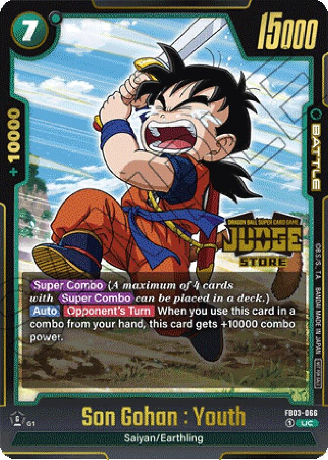 Image for Son Gohan : Youth - FB03-066 (Judge Pack (Store Judge) 02) (Tournament and Championship Promos) (FB03-066) - Dragon Ball Super: Fusion World