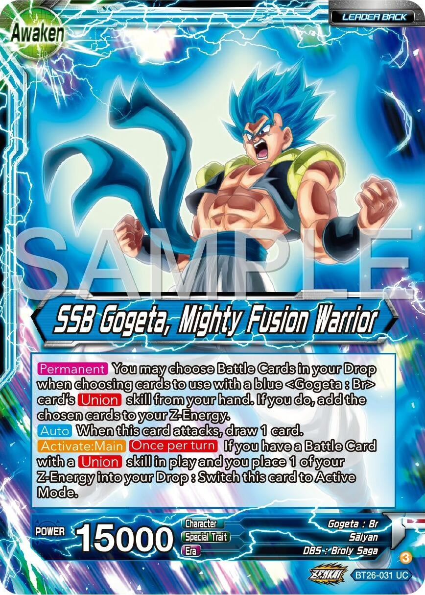 Image for Gogeta // SSB Gogeta, Mighty Fusion Warrior (Ultimate Advent) (BT26-031) - Dragon Ball Super: Masters