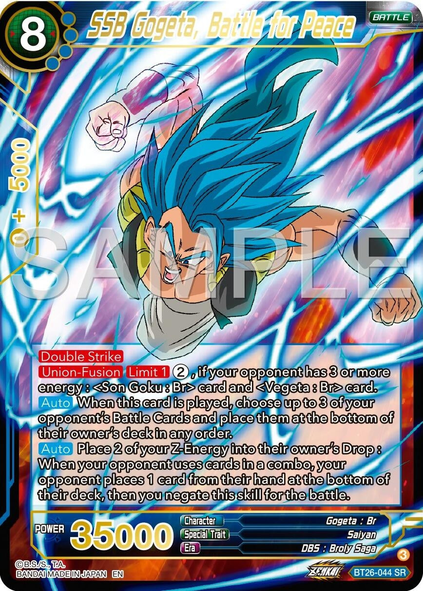 Image for SSB Gogeta, Battle for Peace (Ultimate Advent) (BT26-044) - Dragon Ball Super: Masters