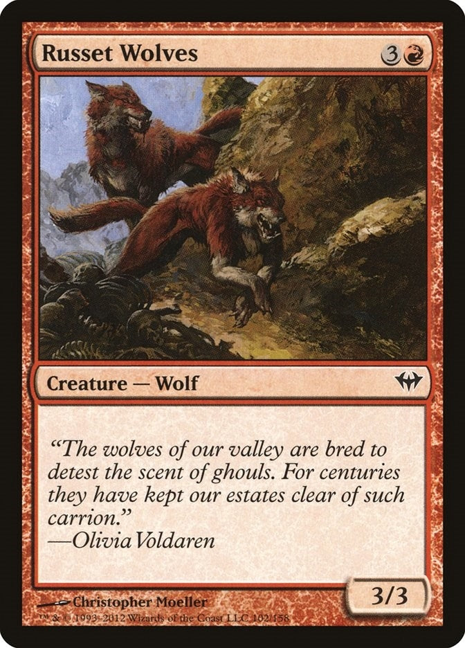 Image for Russet Wolves (Dark Ascension) (102) - Magic: The Gathering