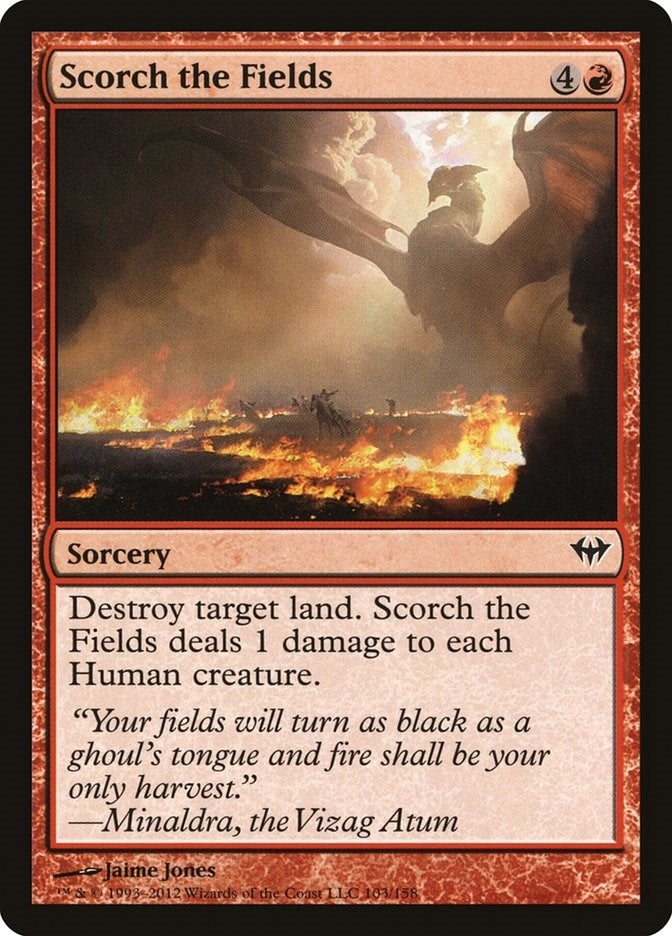 Image for Scorch the Fields (Dark Ascension) (103) - Magic: The Gathering