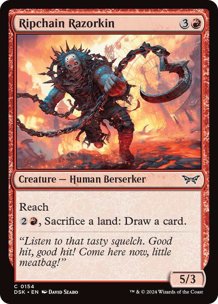 Image for Ripchain Razorkin (Duskmourn: House of Horror) (154) - Magic: The Gathering