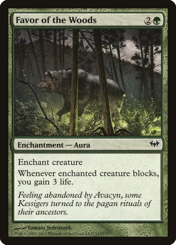 Image for Favor of the Woods (Dark Ascension) (113) - Magic: The Gathering