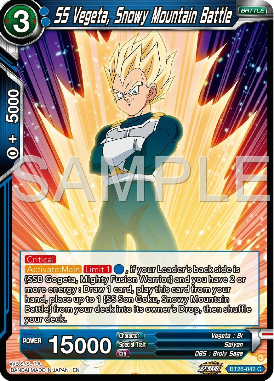 Image for SS Vegeta, Snowy Mountain Battle (Ultimate Advent) (BT26-042) - Dragon Ball Super: Masters