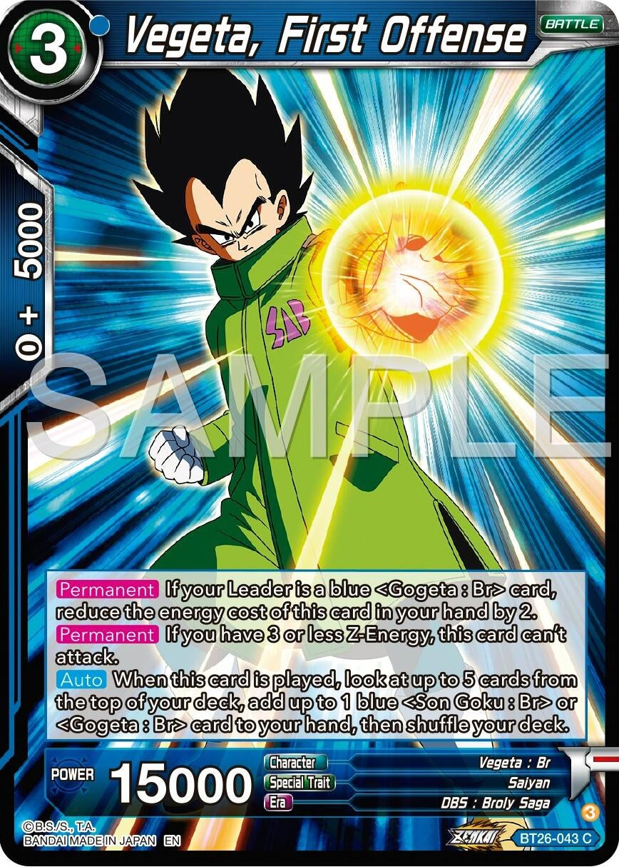 Image for Vegeta, First Offense (Ultimate Advent) (BT26-043) - Dragon Ball Super: Masters