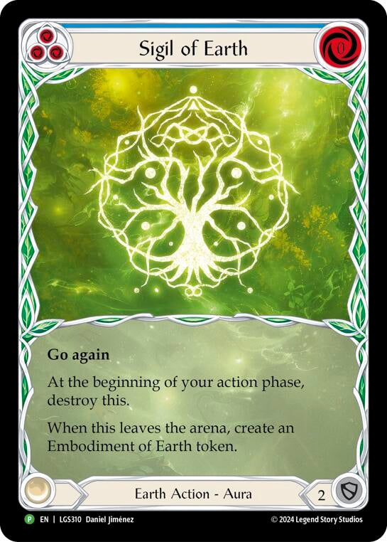 Image for Sigil of Earth (Extended Art) - LGS310 (Flesh and Blood: Promo Cards) (LGS310) - Flesh and Blood TCG