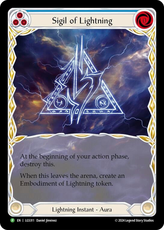 Image for Sigil of Lightning (Extended Art) - LGS311 (Flesh and Blood: Promo Cards) (LGS311) - Flesh and Blood TCG