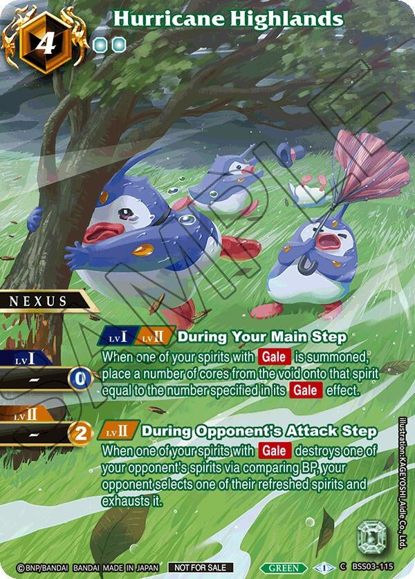 Image for Hurricane Highlands (Exclusive Nexus Pack Vol. 2) (Launch & Event Promos) (BSS03-115) - Battle Spirits Saga