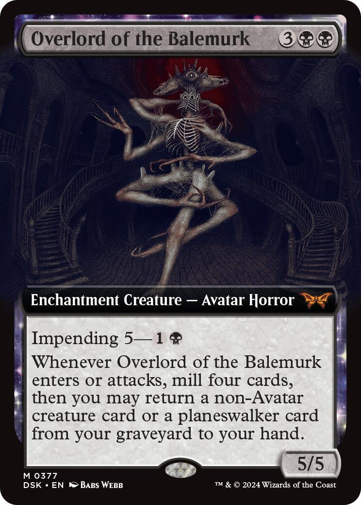 Image for Overlord of the Balemurk (Extended Art) (Duskmourn: House of Horror) (377) - Magic: The Gathering
