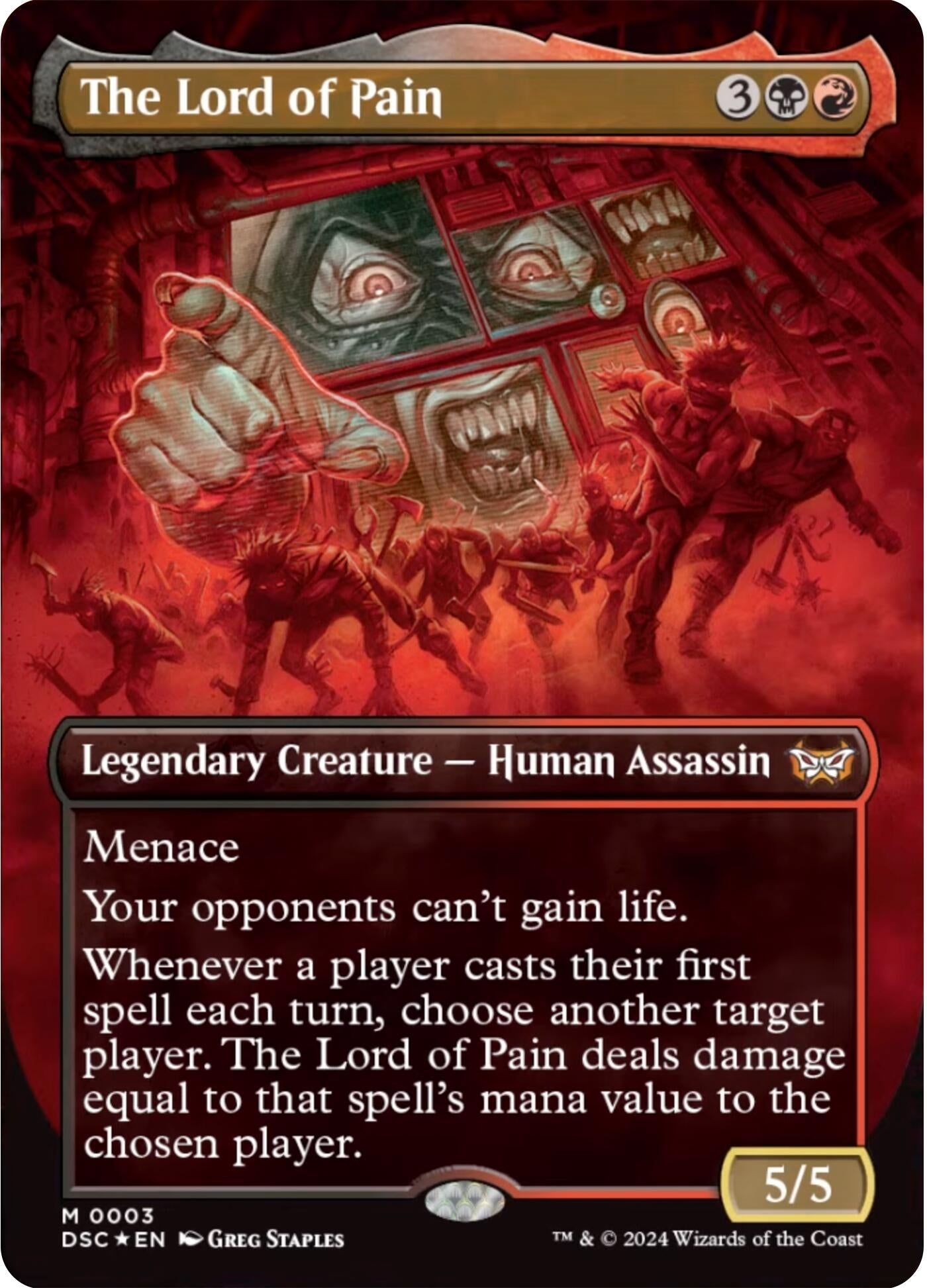 Image for The Lord of Pain (Borderless) (Commander: Duskmourn: House of Horror) (3) - Magic: The Gathering