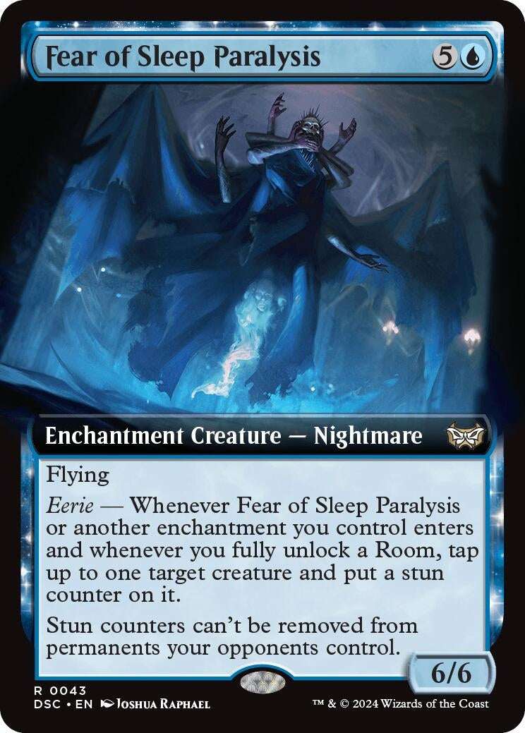 Image for Fear of Sleep Paralysis (Extended Art) (Commander: Duskmourn: House of Horror) (43) - Magic: The Gathering
