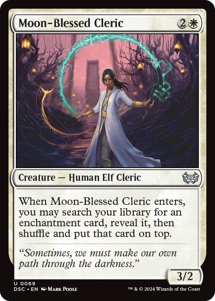 Image for Moon-Blessed Cleric (Commander: Duskmourn: House of Horror) (69) - Magic: The Gathering