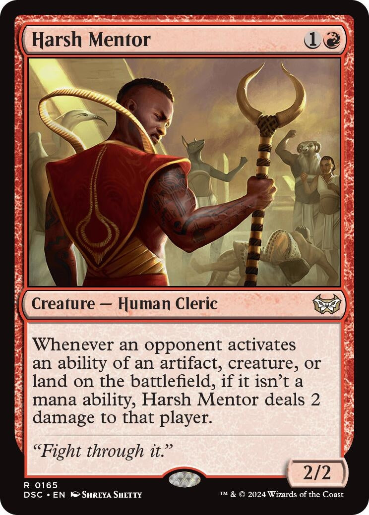Image for Harsh Mentor (Commander: Duskmourn: House of Horror) (165) - Magic: The Gathering