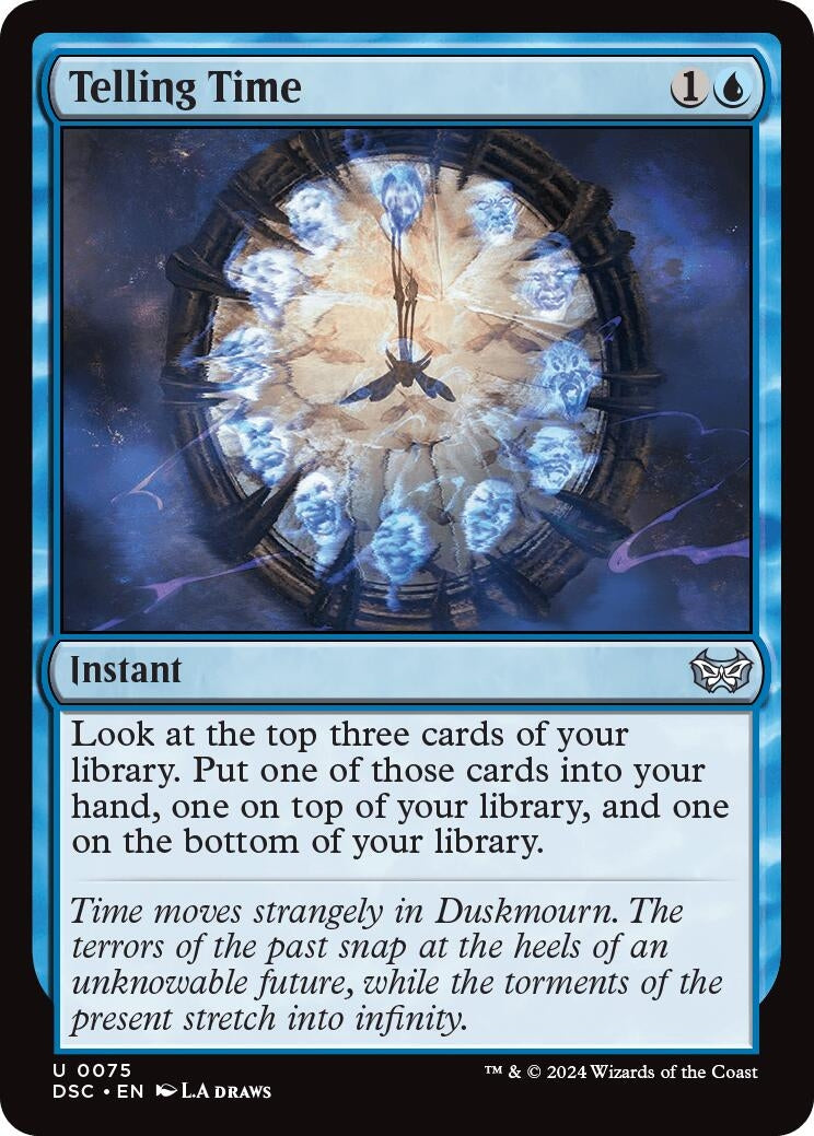 Image for Telling Time (Commander: Duskmourn: House of Horror) (75) - Magic: The Gathering