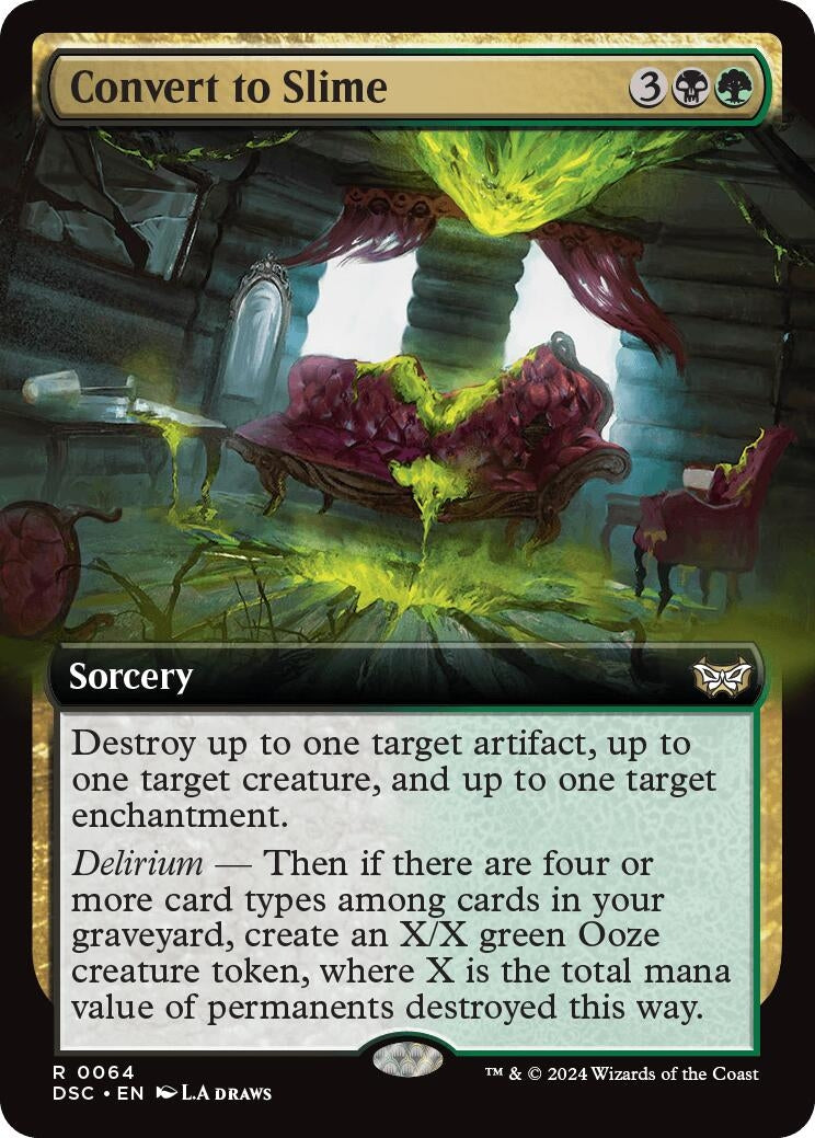 Image for Convert to Slime (Extended Art) (Commander: Duskmourn: House of Horror) (64) - Magic: The Gathering