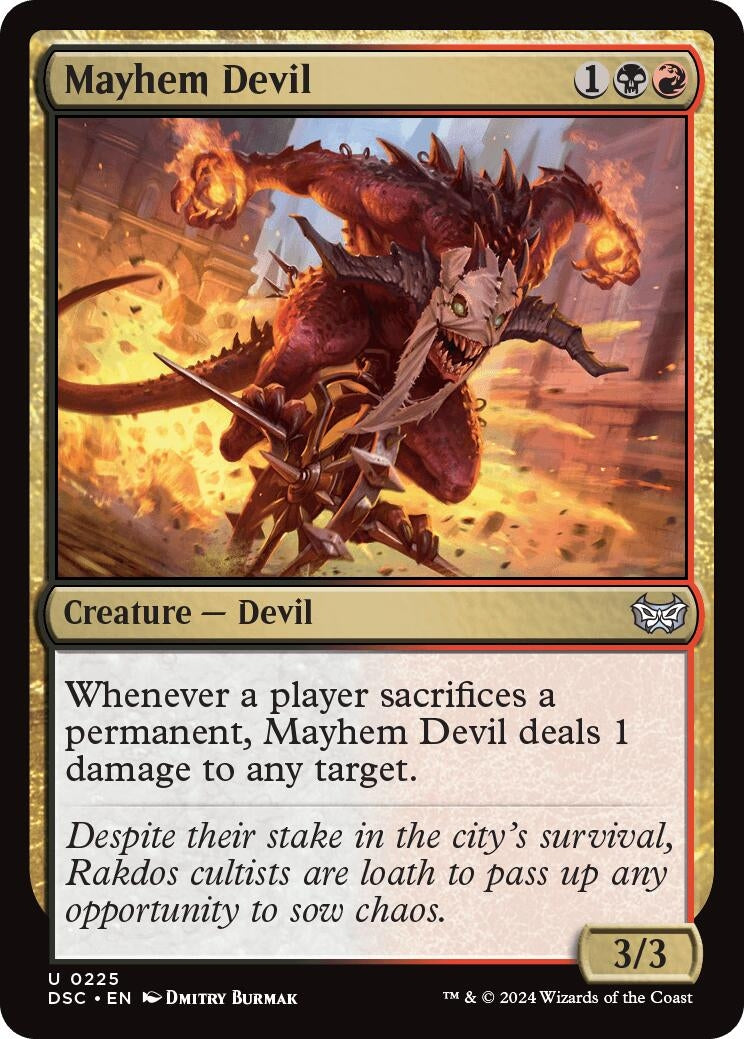 Image for Mayhem Devil (Commander: Duskmourn: House of Horror) (225) - Magic: The Gathering