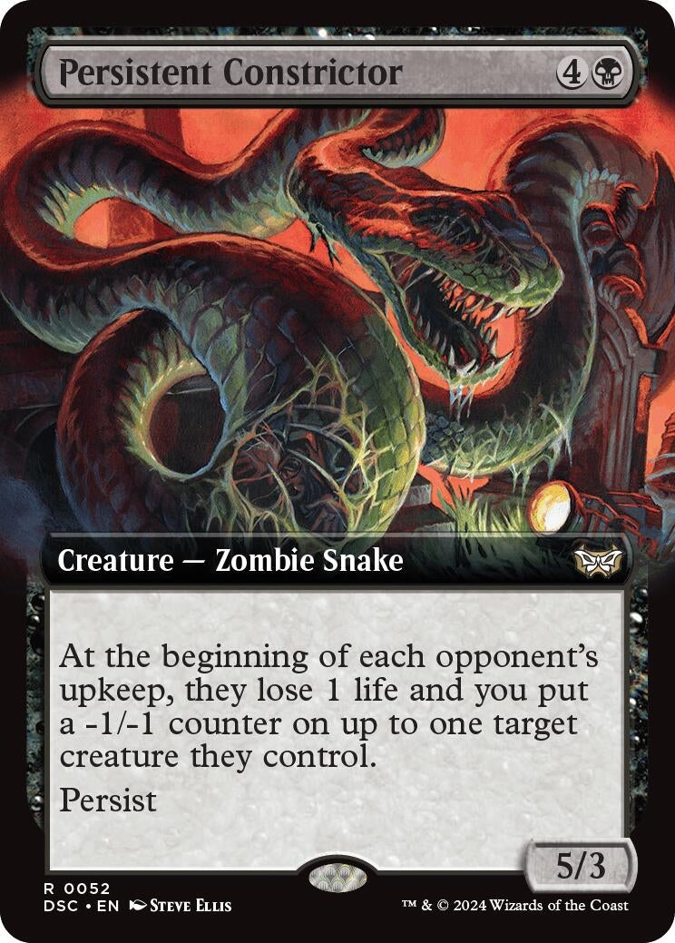 Image for Persistent Constrictor (Extended Art) (Commander: Duskmourn: House of Horror) (52) - Magic: The Gathering