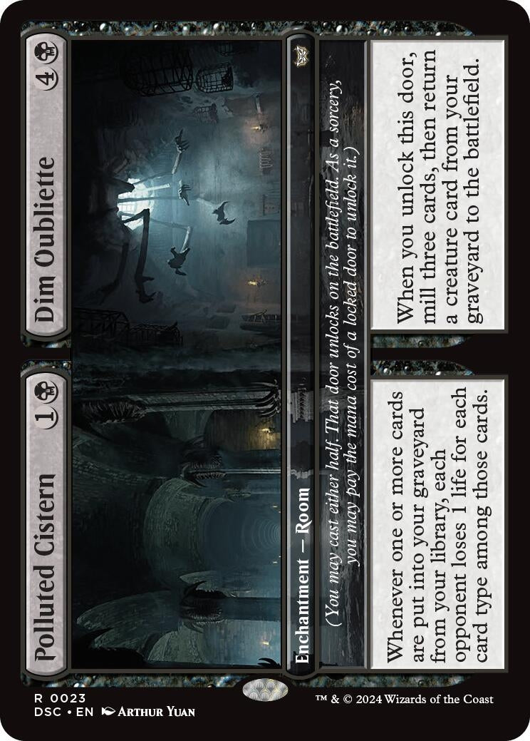 Image for Polluted Cistern // Dim Oubliette (Commander: Duskmourn: House of Horror) (23) - Magic: The Gathering