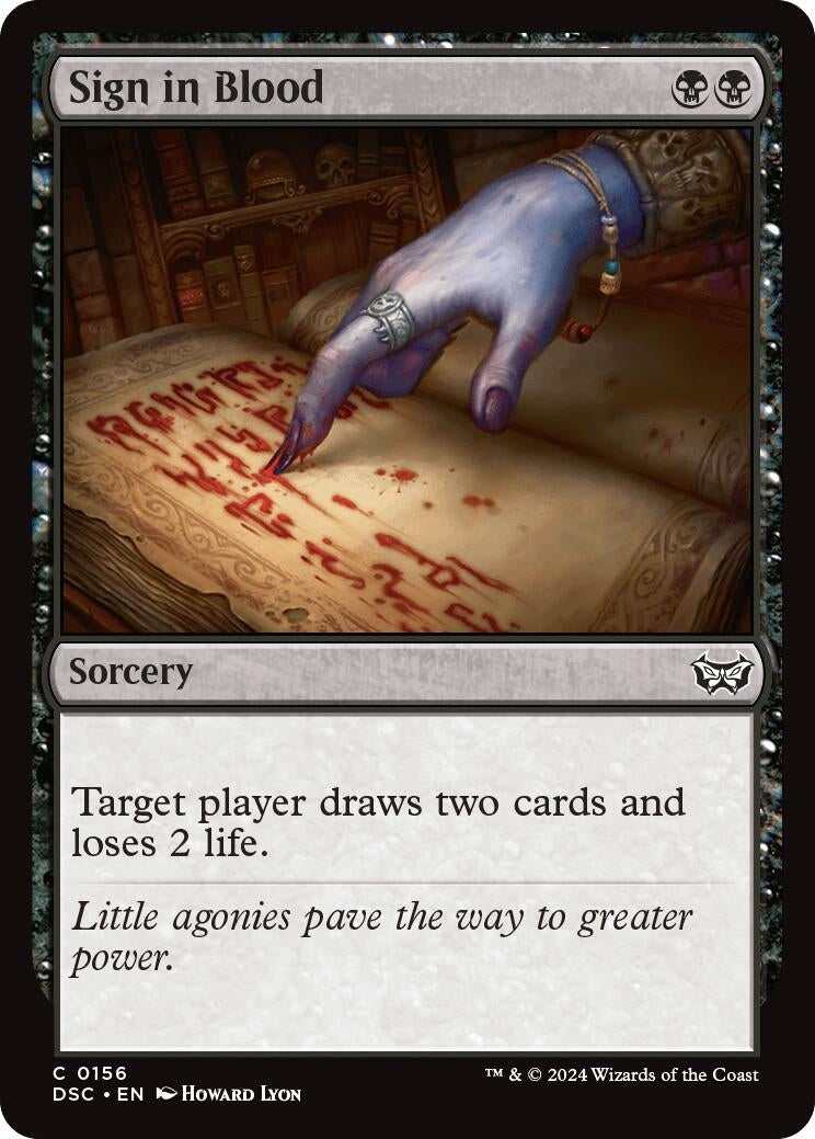 Image for Sign in Blood (Commander: Duskmourn: House of Horror) (156) - Magic: The Gathering