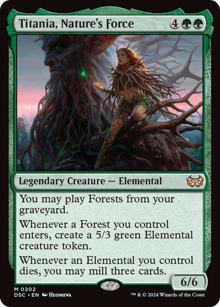Image for Titania, Nature's Force (Commander: Duskmourn: House of Horror) (202) - Magic: The Gathering