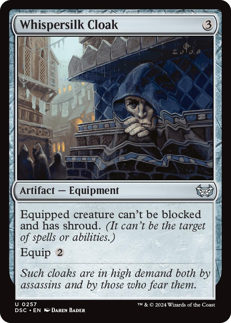 Image for Whispersilk Cloak (Commander: Duskmourn: House of Horror) (257) - Magic: The Gathering