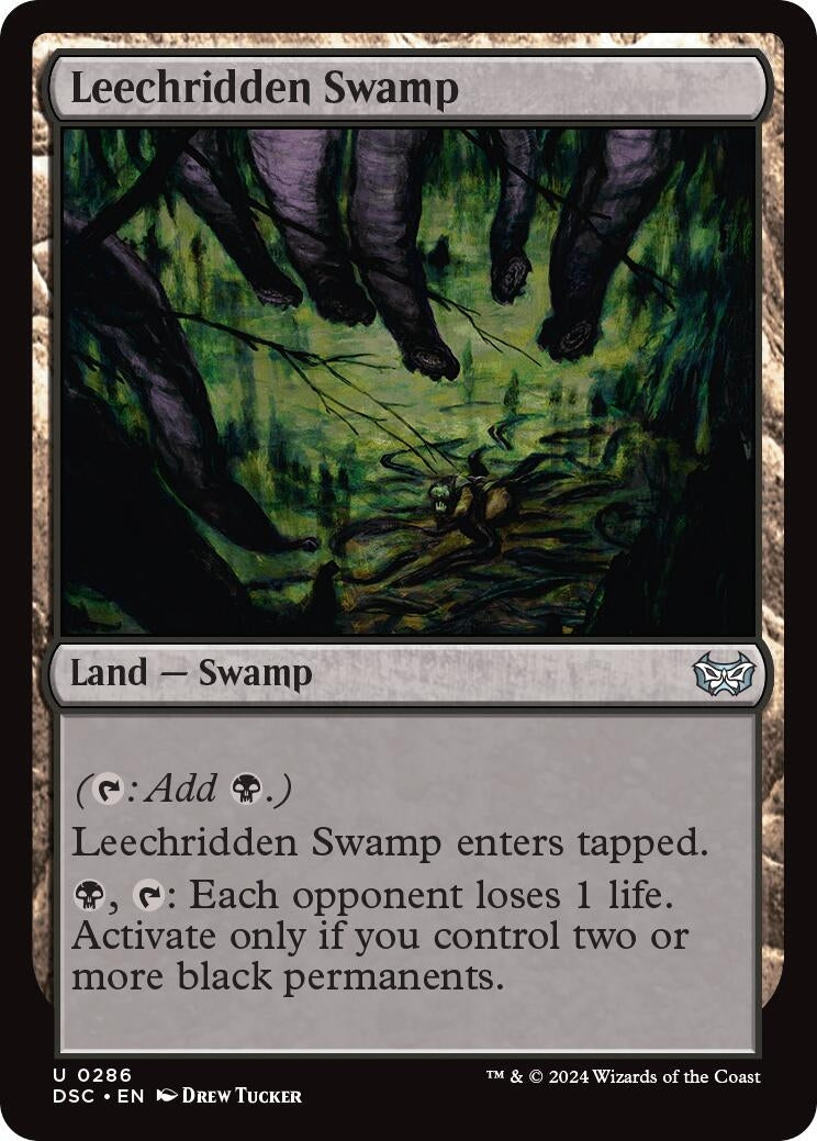 Image for Leechridden Swamp (Commander: Duskmourn: House of Horror) (286) - Magic: The Gathering