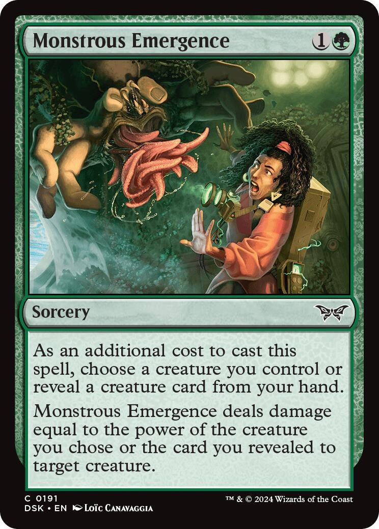 Image for Monstrous Emergence (Duskmourn: House of Horror) (191) - Magic: The Gathering