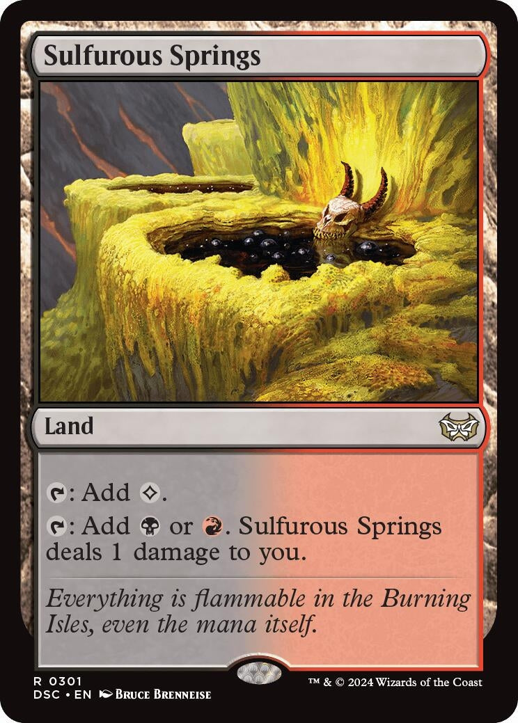 Image for Sulfurous Springs (Commander: Duskmourn: House of Horror) (301) - Magic: The Gathering
