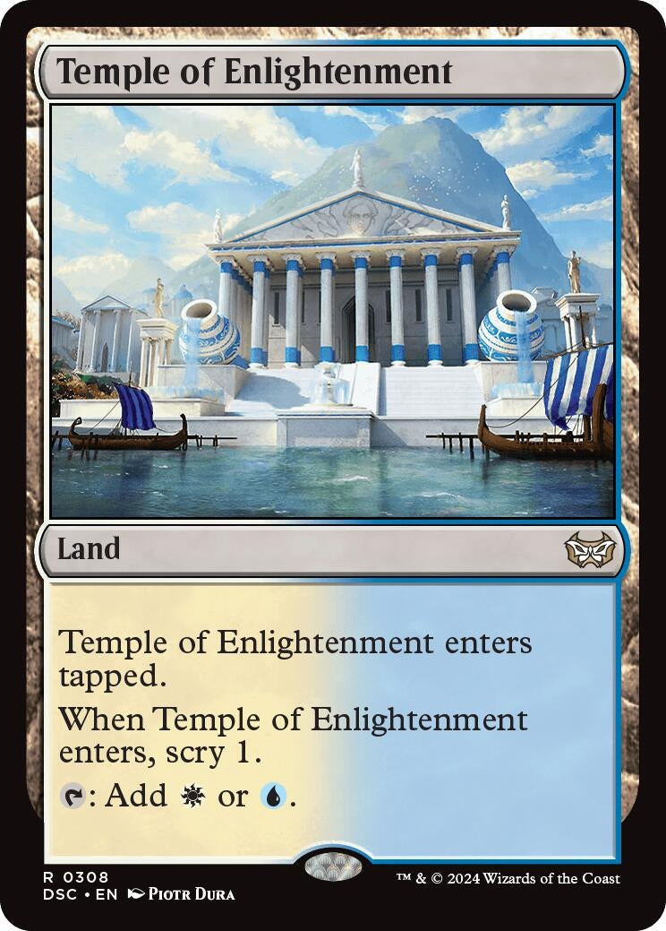 Image for Temple of Enlightenment (Commander: Duskmourn: House of Horror) (308) - Magic: The Gathering
