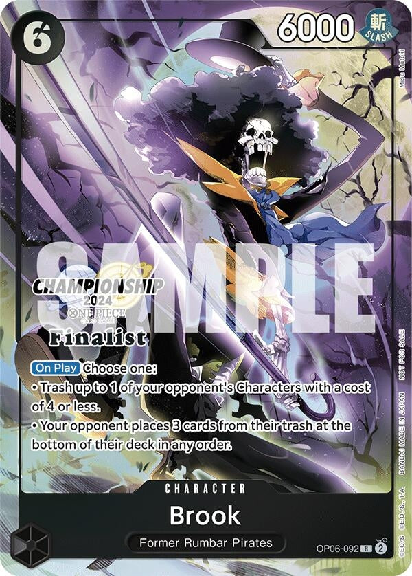 Image for Brook (Championship 2024 Finalist Card Set) (One Piece Promotion Cards) (OP06-092) - One Piece Card Game