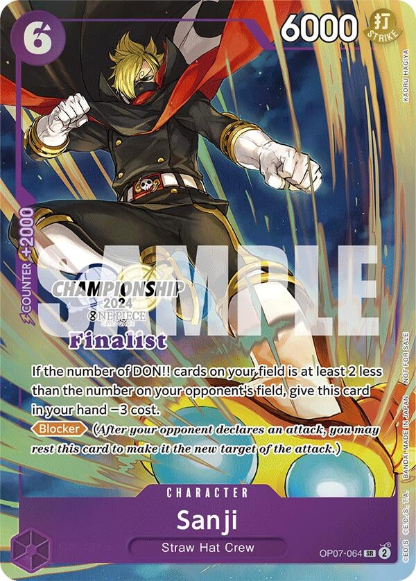 Image for Sanji (Championship 2024 Finalist Card Set) (One Piece Promotion Cards) (OP07-064) - One Piece Card Game