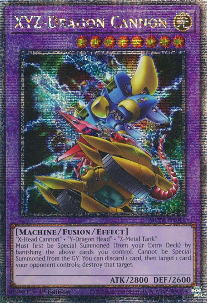 Image for XYZ-Dragon Cannon (Alternate Art) (Quarter Century Secret Rare) (25th Anniversary Tin: Dueling Mirrors) (MP24-EN011) - YuGiOh