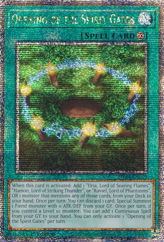 Image for Opening of the Spirit Gates (Quarter Century Secret Rare) (25th Anniversary Tin: Dueling Mirrors) (MP24-EN019) - YuGiOh
