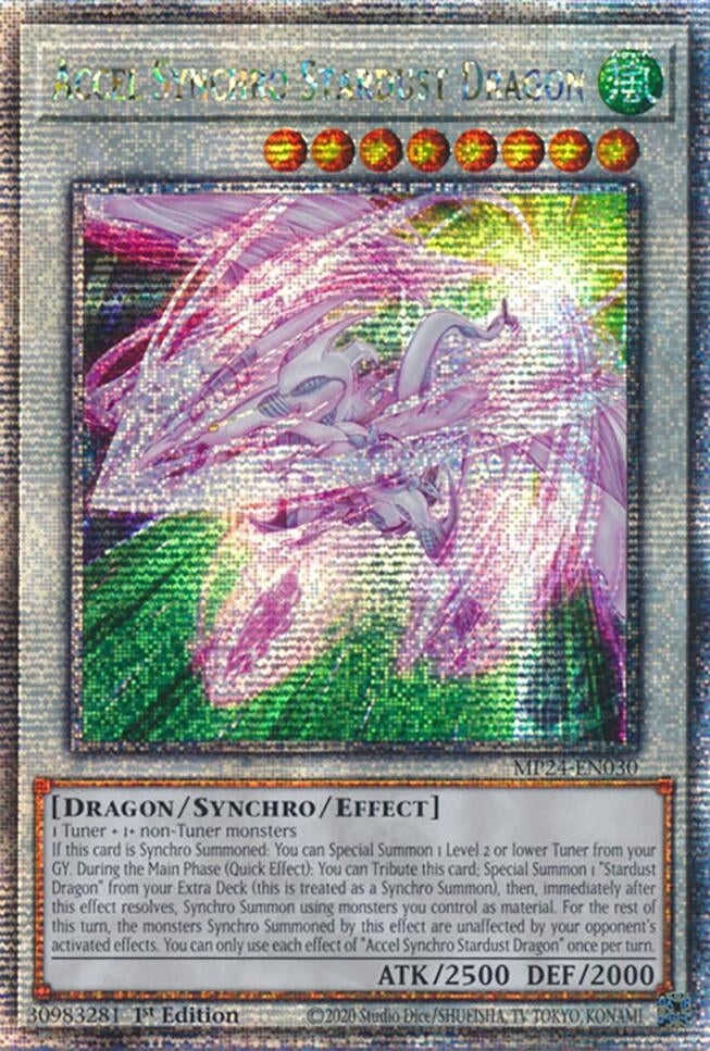 Image for Accel Synchro Stardust Dragon (Quarter Century Secret Rare) (25th Anniversary Tin: Dueling Mirrors) (MP24-EN030) - YuGiOh