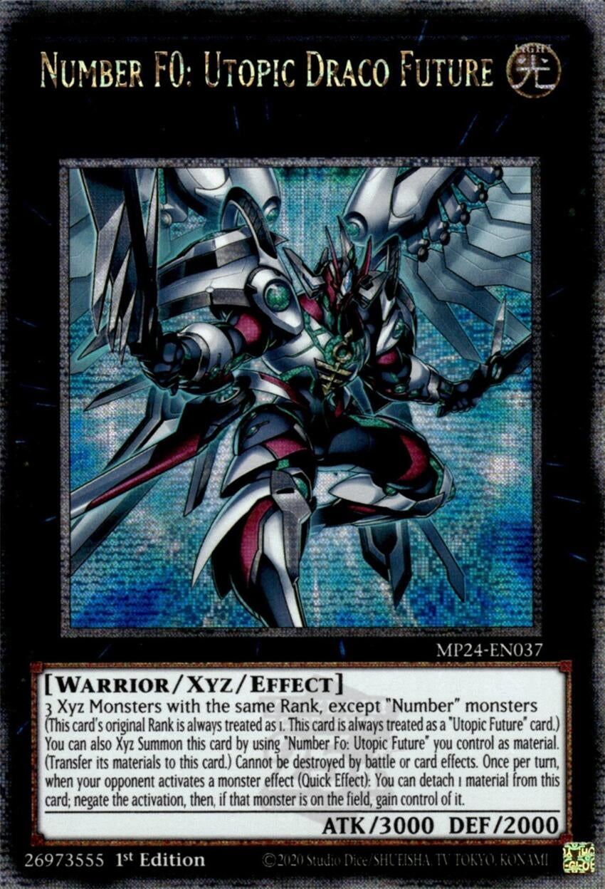 Image for Number F0: Utopic Draco Future (Quarter Century Secret Rare) (25th Anniversary Tin: Dueling Mirrors) (MP24-EN037) - YuGiOh