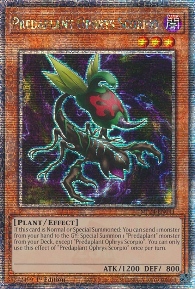Image for Predaplant Ophrys Scorpio (Quarter Century Secret Rare) (25th Anniversary Tin: Dueling Mirrors) (MP24-EN041) - YuGiOh