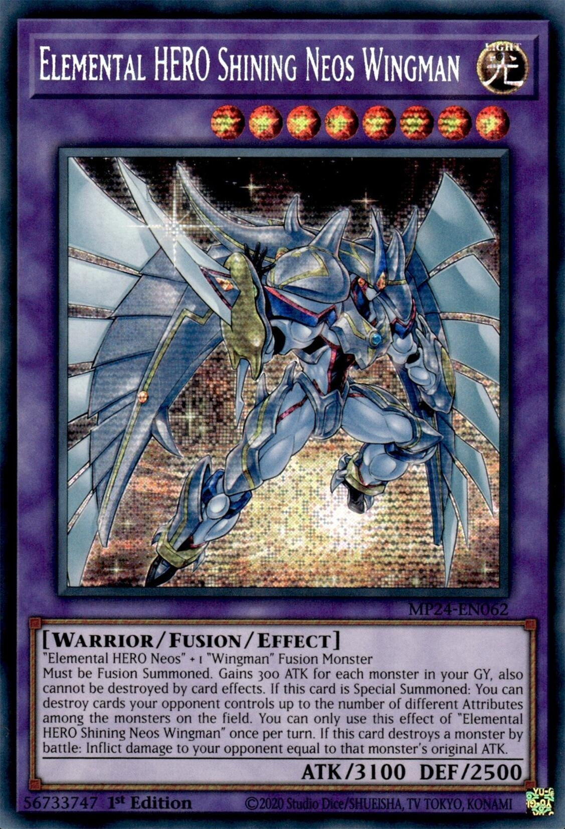 Image for Elemental HERO Shining Neos Wingman (25th Anniversary Tin: Dueling Mirrors) (MP24-EN062) - YuGiOh