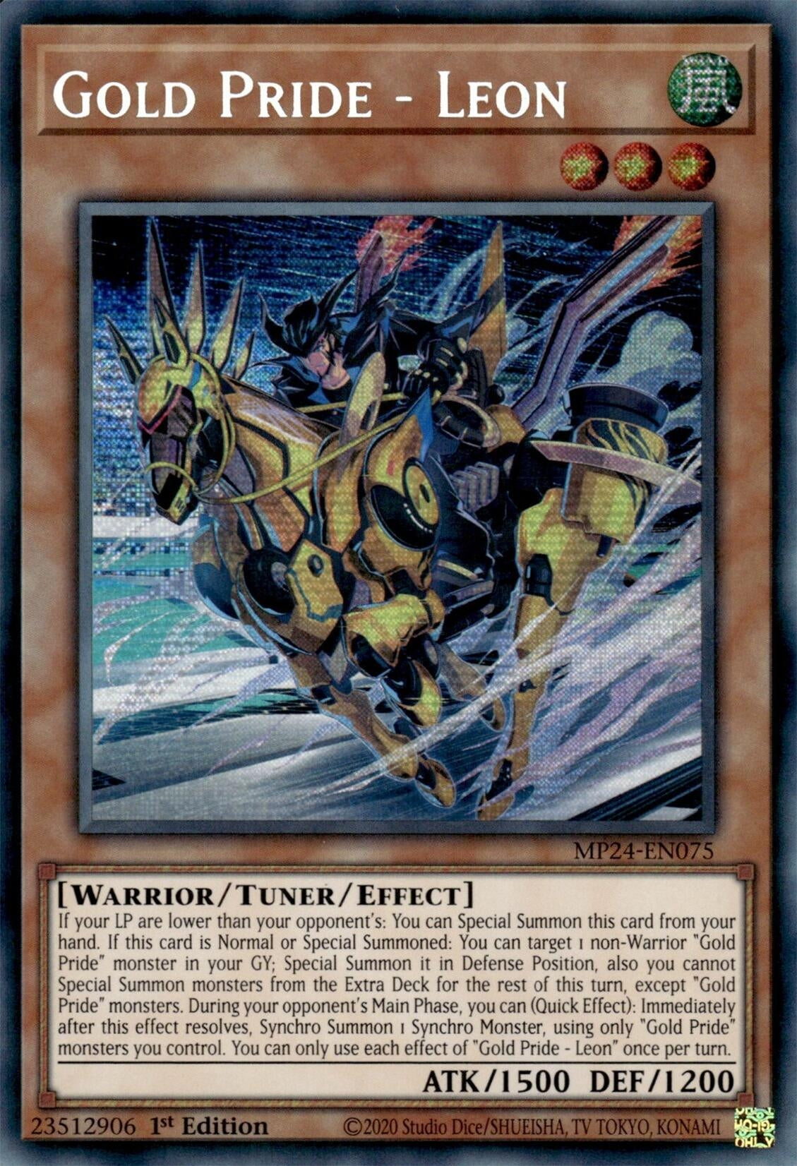 Image for Gold Pride - Leon (25th Anniversary Tin: Dueling Mirrors) (MP24-EN075) - YuGiOh