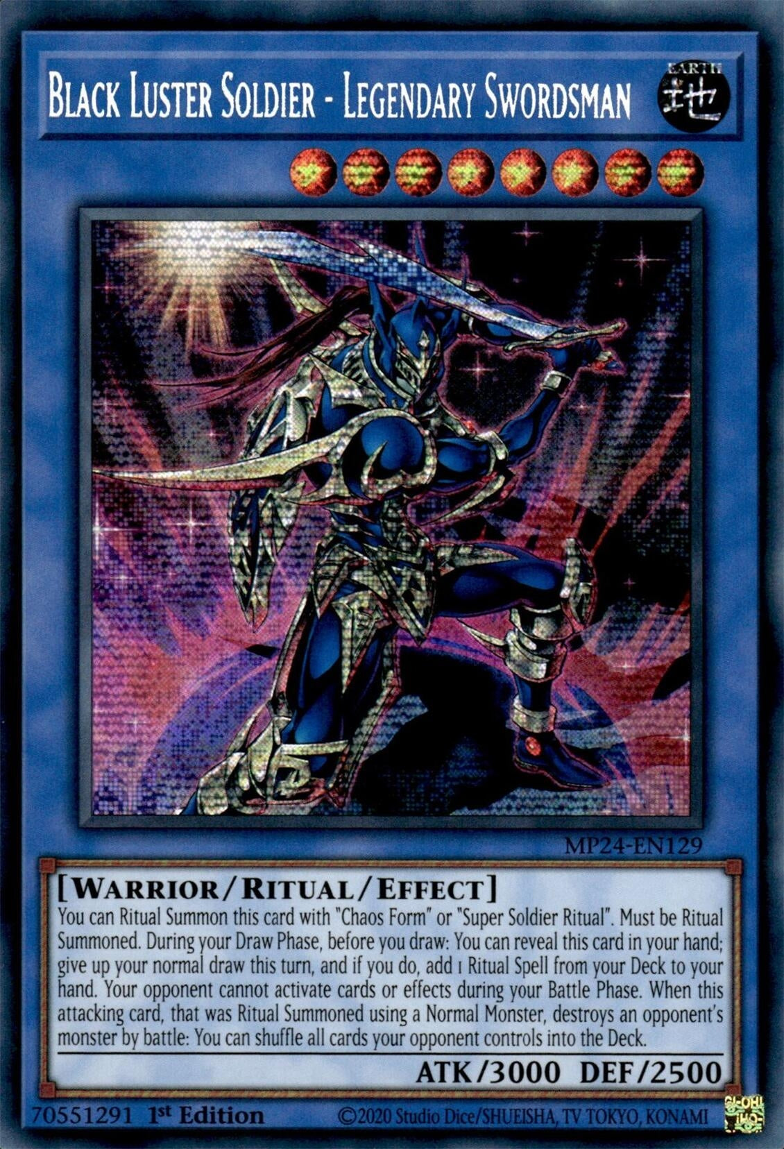Image for Black Luster Soldier - Legendary Swordsman (25th Anniversary Tin: Dueling Mirrors) (MP24-EN129) - YuGiOh