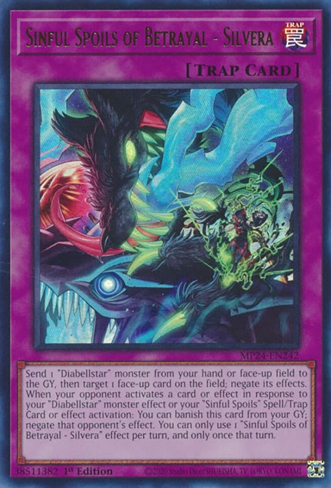Image for Sinful Spoils of Betrayal - Silvera (25th Anniversary Tin: Dueling Mirrors) (MP24-EN242) - YuGiOh