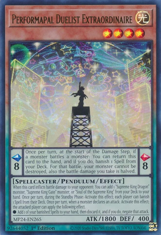 Image for Performapal Duelist Extraordinaire (25th Anniversary Tin: Dueling Mirrors) (MP24-EN265) - YuGiOh