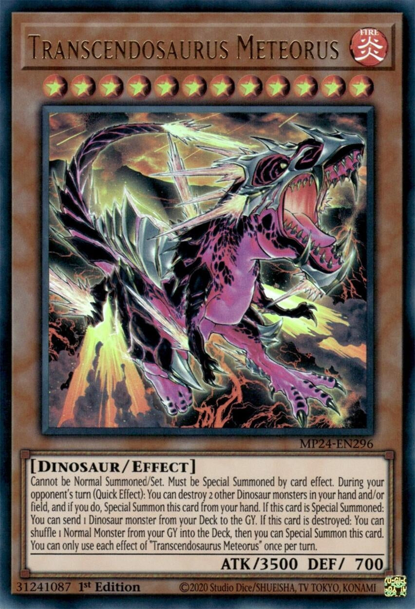 Image for Transcendosaurus Meteorus (25th Anniversary Tin: Dueling Mirrors) (MP24-EN296) - YuGiOh