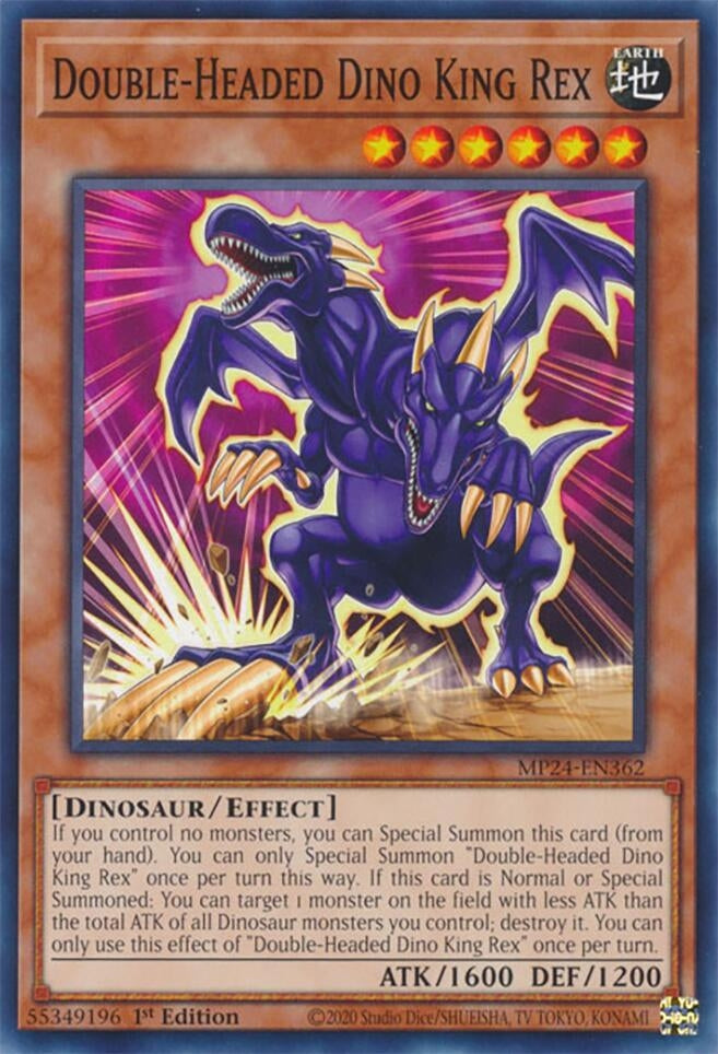Image for Double-Headed Dino King Rex (25th Anniversary Tin: Dueling Mirrors) (MP24-EN362) - YuGiOh
