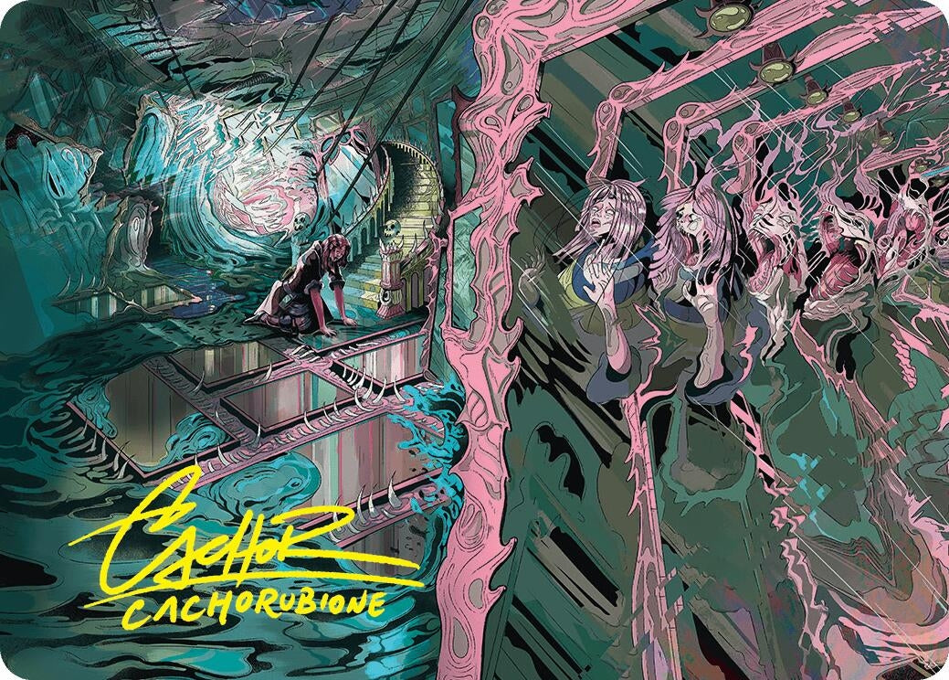 Image for Mirror Room // Fractured Realm Art Card (Gold-Stamped Signature) (Art Series: Duskmourn: House of Horror) (36) - Magic: The Gathering