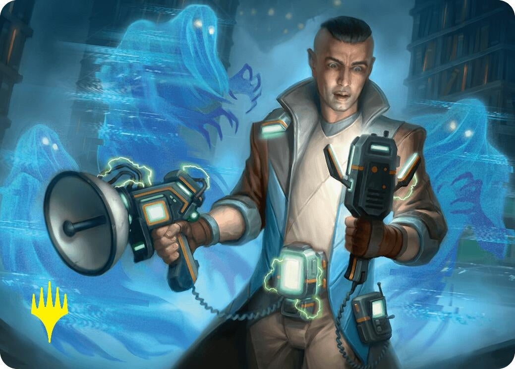 Image for Paranormal Analyst Art Card (Gold-Stamped Signature) (Art Series: Duskmourn: House of Horror) (5) - Magic: The Gathering