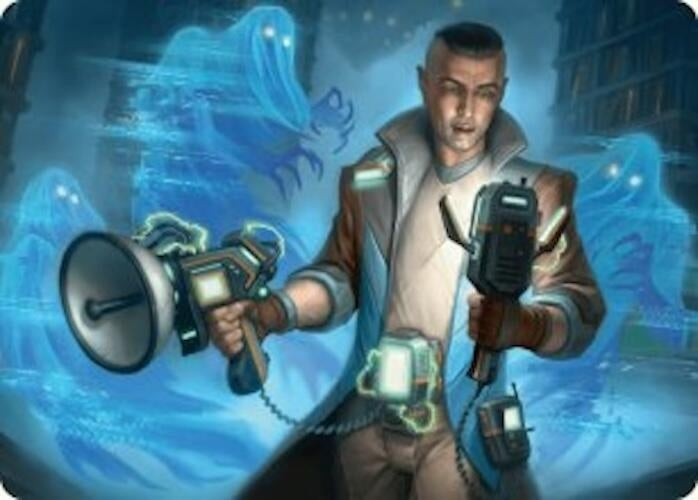 Image for Paranormal Analyst Art Card (Art Series: Duskmourn: House of Horror) (5) - Magic: The Gathering