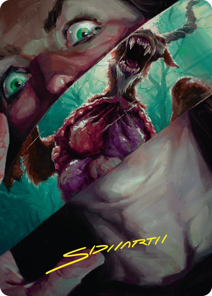 Image for Hauntwoods Shrieker Art Card (Gold-Stamped Signature) (Art Series: Duskmourn: House of Horror) (40) - Magic: The Gathering